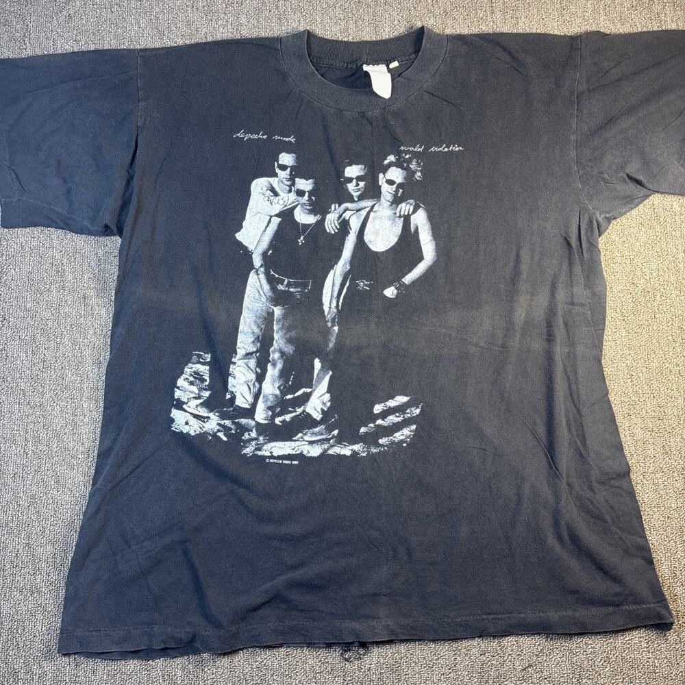 VTG 1990 Depeche Mode World Violation Concert Shirt Large Black Single 22/27
